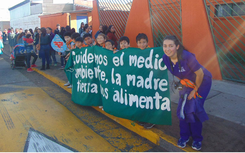 Estudiantes de Nutrición y Dietética organizaron marcha por el medio ambiente en Coquimbo
