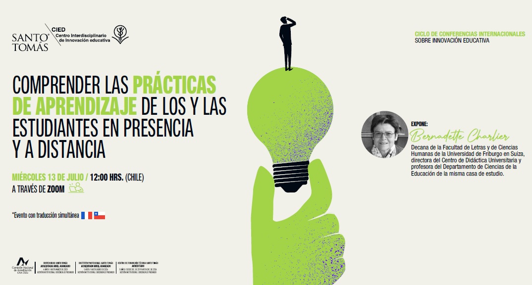 Nueva conferencia del Centro CIED de Santo Tomás invita a analizar las prácticas de aprendizaje del estudiantado en presencia y a distancia