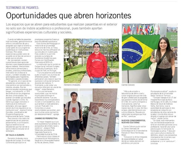 Testimonios de pasantes: Oportunidades que abren horizontes