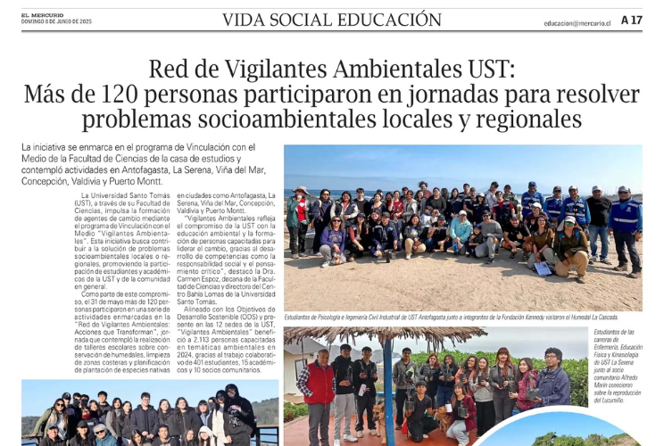 Red de Vigilantes Ambientales UST: más de 120 personas  ...